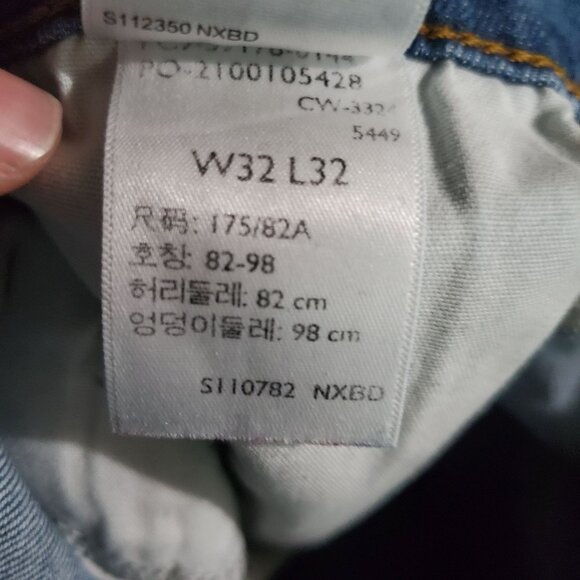 Levi Strauss Jeans Mens 32x32 Blue Slim Fit Denim Classic Style Denim - Picture 4 of 12